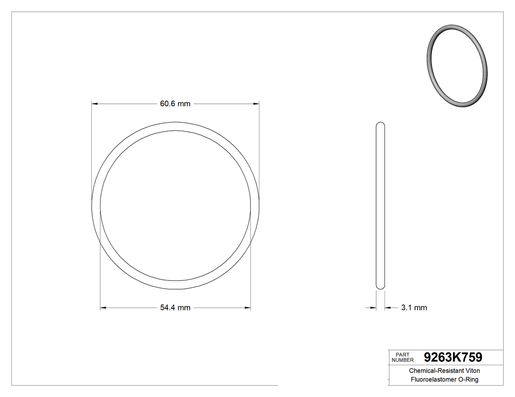 Technical drawing - 9263K759